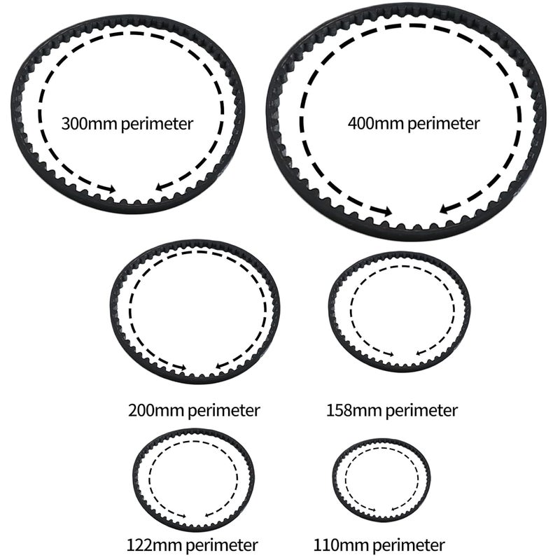 Uenhoy 6 Pcs 2GT 3D Printer Timing Belt 6mm Width, 2GT-6 Closed Loop Rubber Belt 110mm 158mm 200mm 300mm 400mm 610mm, 3D Printer Motor Cog Drive Belt - Image 4